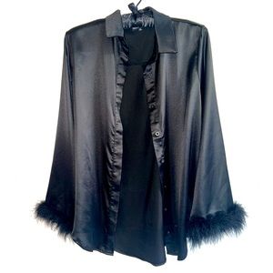 Fashion Nova Silky Button Down Shirt size S